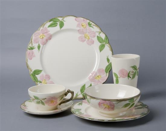 Appraisal: A Franciscan Dinnerware Service for Twenty Desert Rose Pattern Diameter