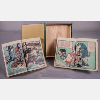 Appraisal: A Japanese School Shunga Book th Century A Japanese School