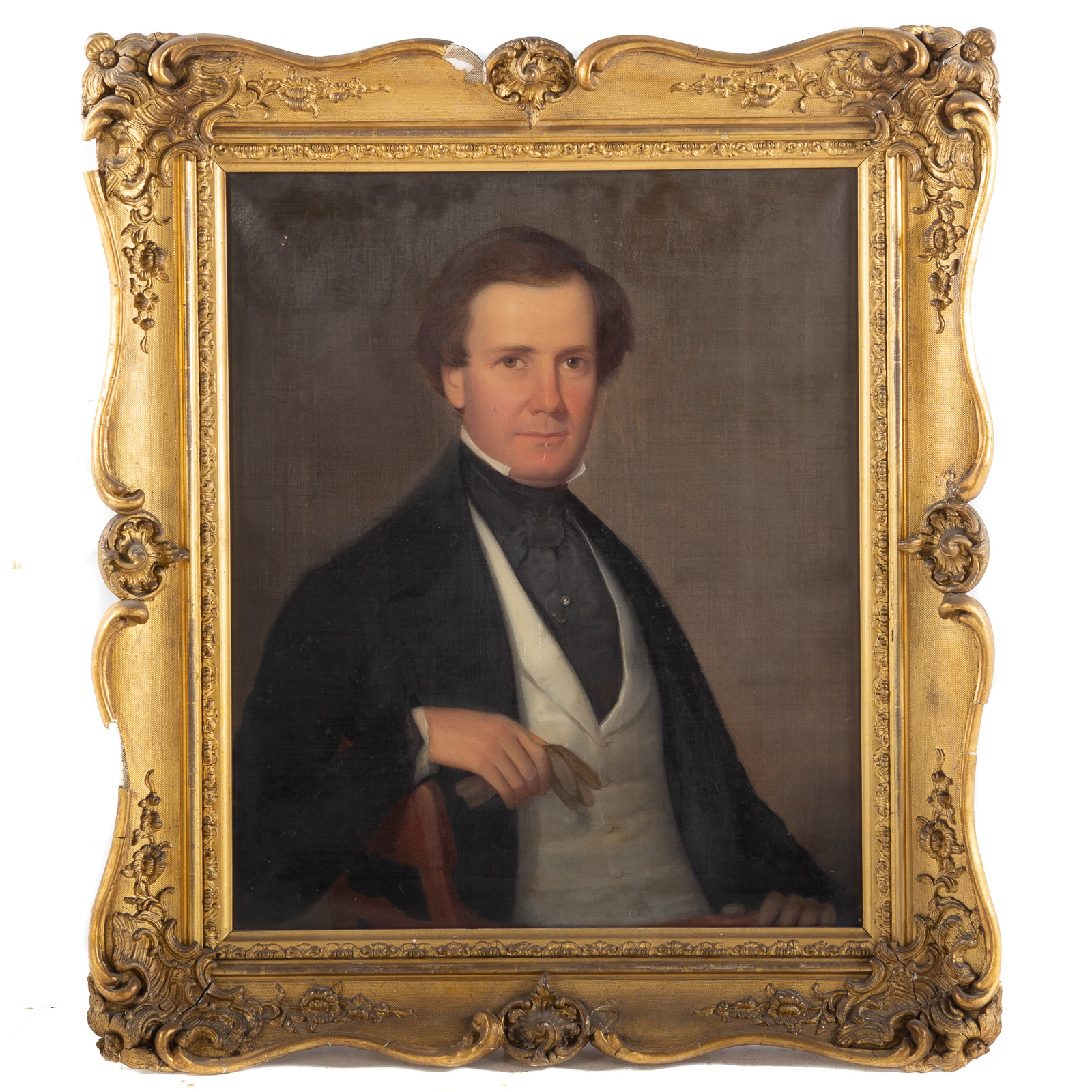 Appraisal: ATTR TO J B BORDELEY PORTRAIT OF JAMES M COALE