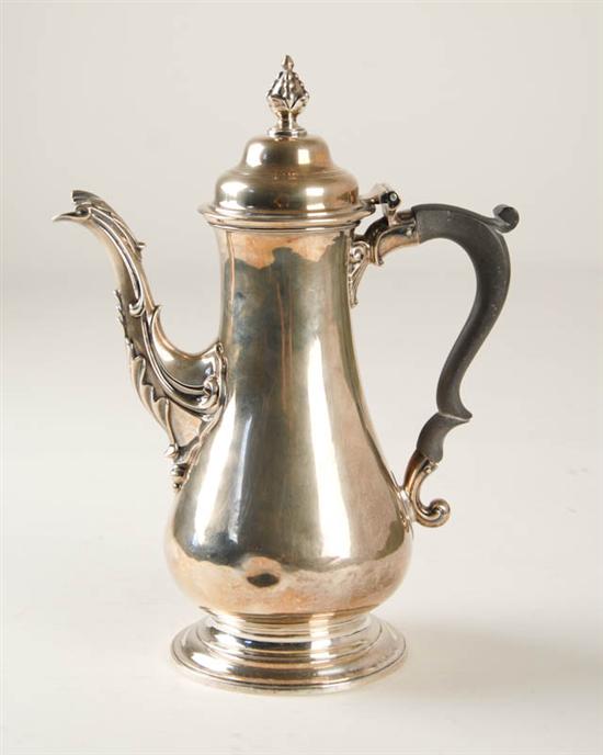 Appraisal: A George III Sterling Coffee Pot bearing a London date