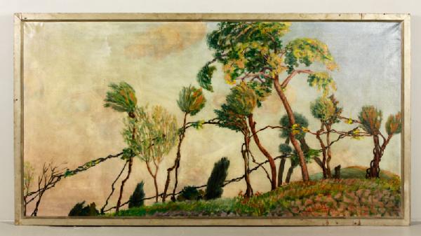 Appraisal: - Calabi Landscape with Trees O C Augusto Calabi Milan