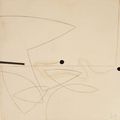 Appraisal: Victor Pasmore - Linear Motif B initialled lower right oil