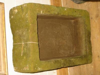 Appraisal: A YORKSHIRE STONE TROUGH of oblong form x and high