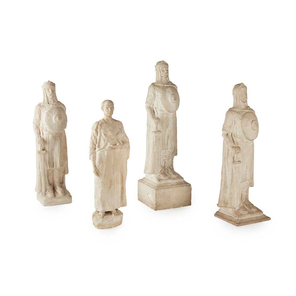 Appraisal: LILIAN HAMILTON BRITISH - ST OSWALD Plaster three figures in