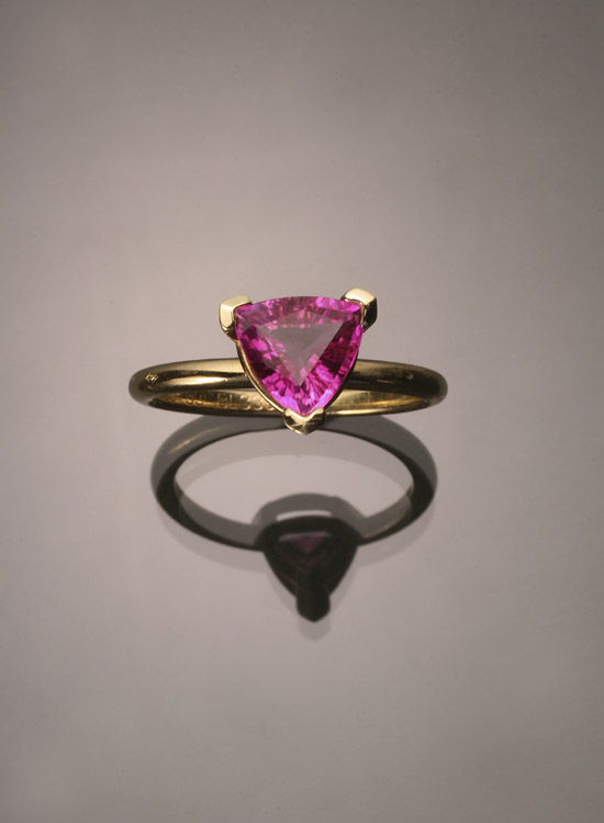 Appraisal: -Karat Yellow-Gold and Pink Sapphire Dinner Ring Van Cleef Arpels