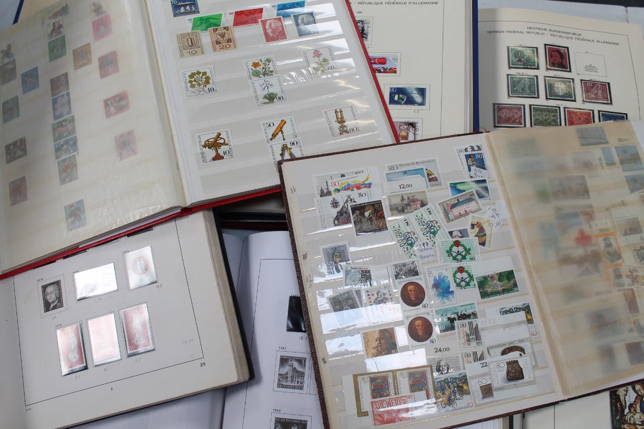 Appraisal: Seven albums of West German stamps - including two general