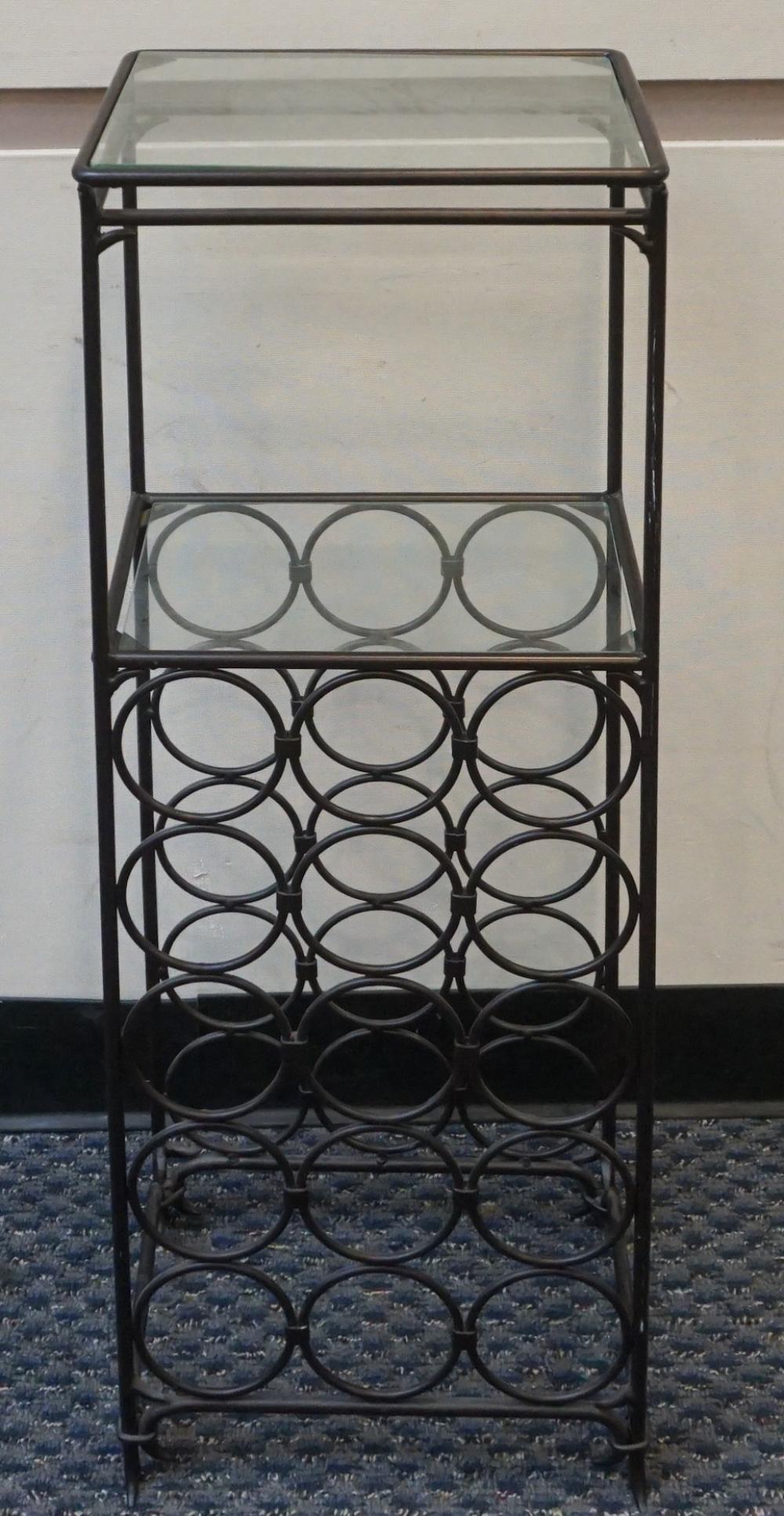 Appraisal: PATINATED METAL WINE RACK X X IN X X CM