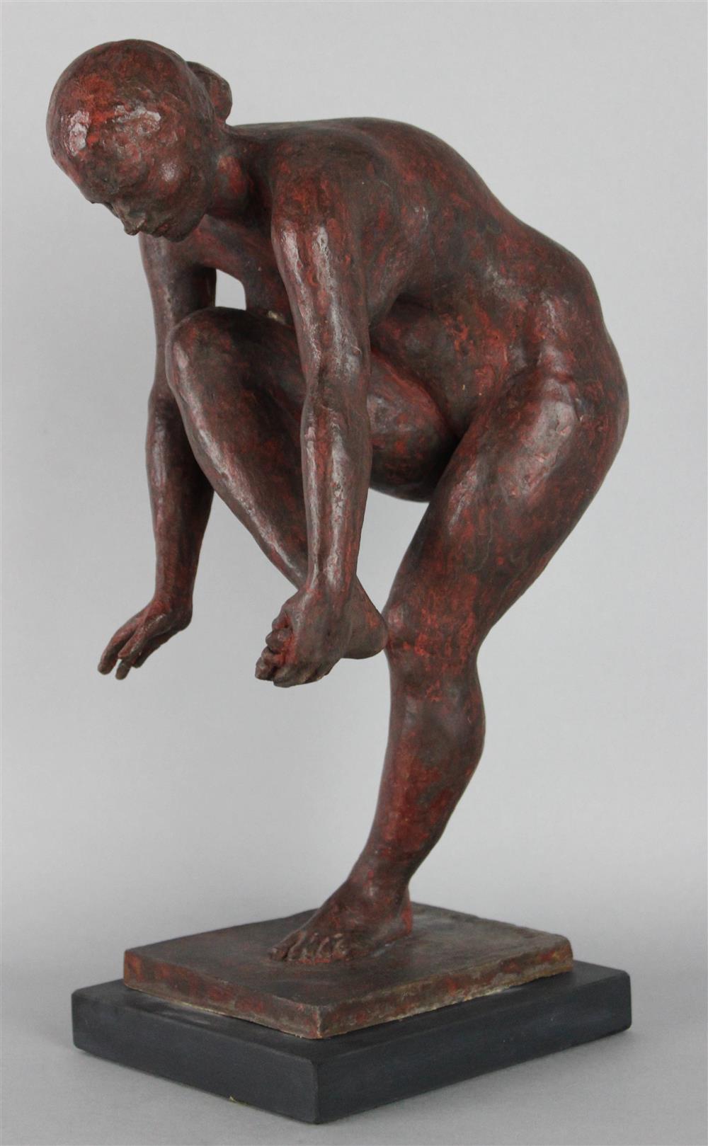 Appraisal: MARY LOUISE SNOWDEN AMERICAN - BRONZE NUDE over base edition