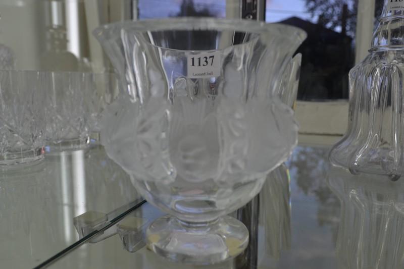 Appraisal: A LALIQUE 'DAMPIERRE' CRYSTAL VASE