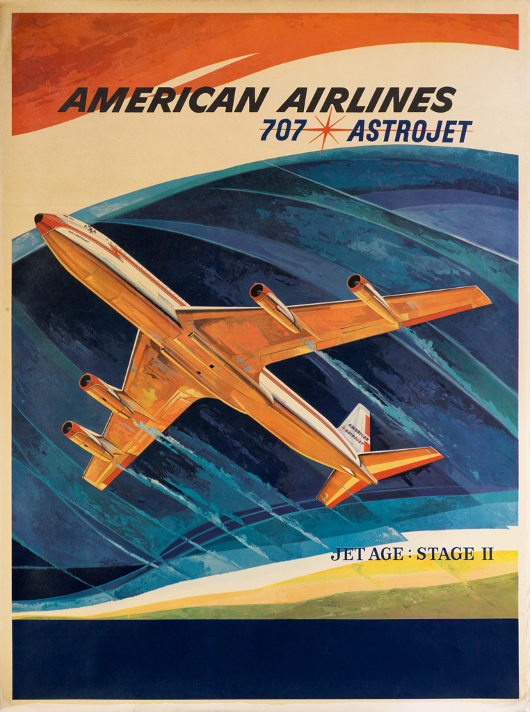 Appraisal: HANKE DATES UNKNOWN AMERICAN AIRLINES ASTROJET Circa s x inches