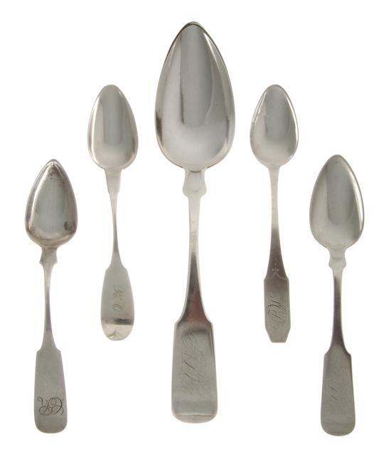 Appraisal: Collection of American Silver Spoons first half th century comprising