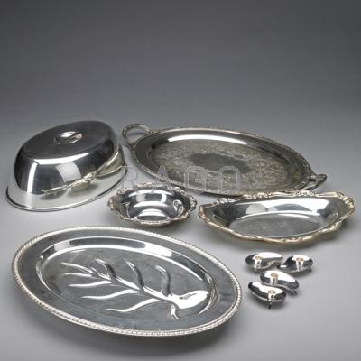 Appraisal: BOXED LOT OF MIXED SILVER PLATE Wm Rogers Son Primrose