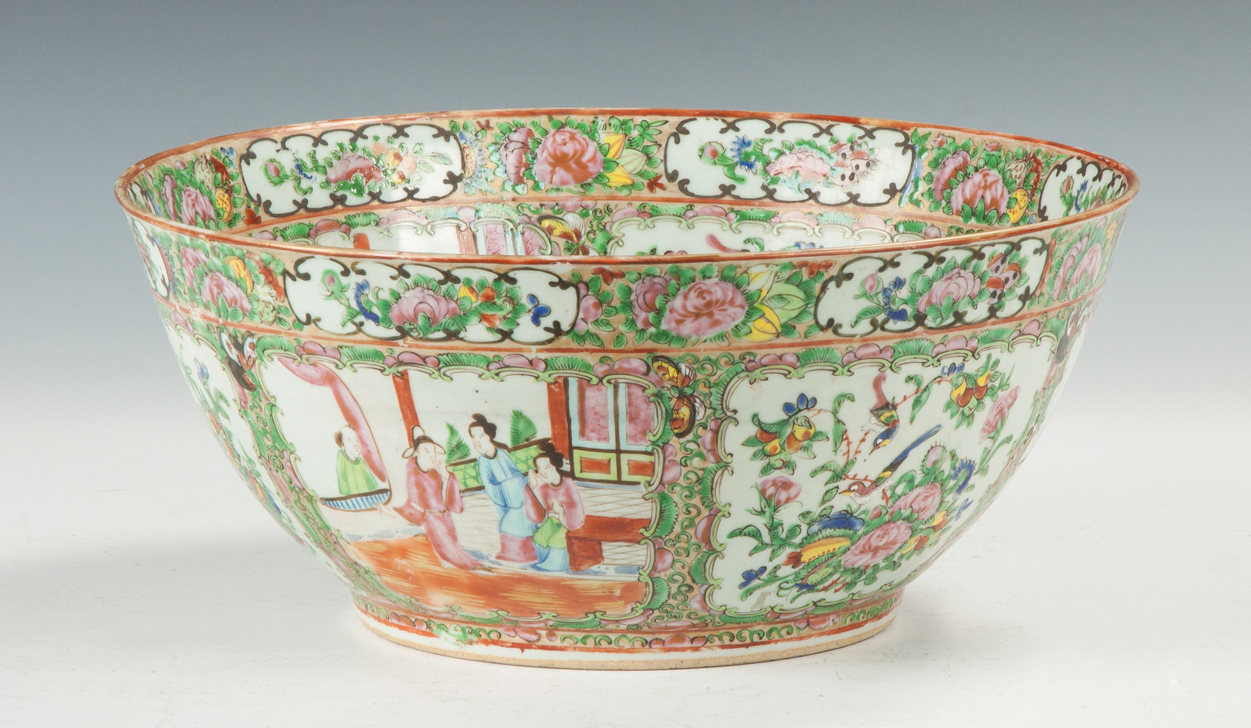 Appraisal: Chinese Rose Medallion Punch Bowl th cent