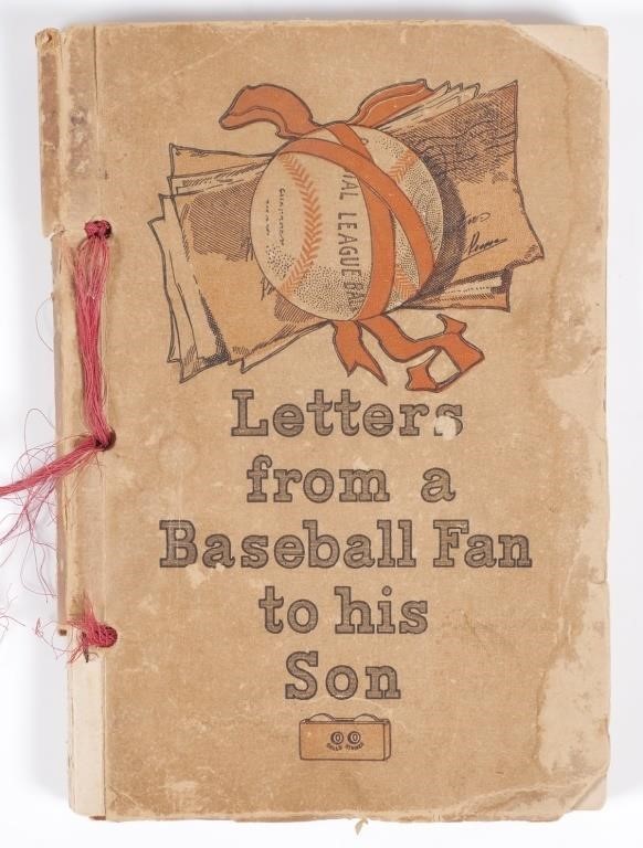 Appraisal: BOOK LETTERS FROM A BASEBALL FAN TO HIS SONLetters From