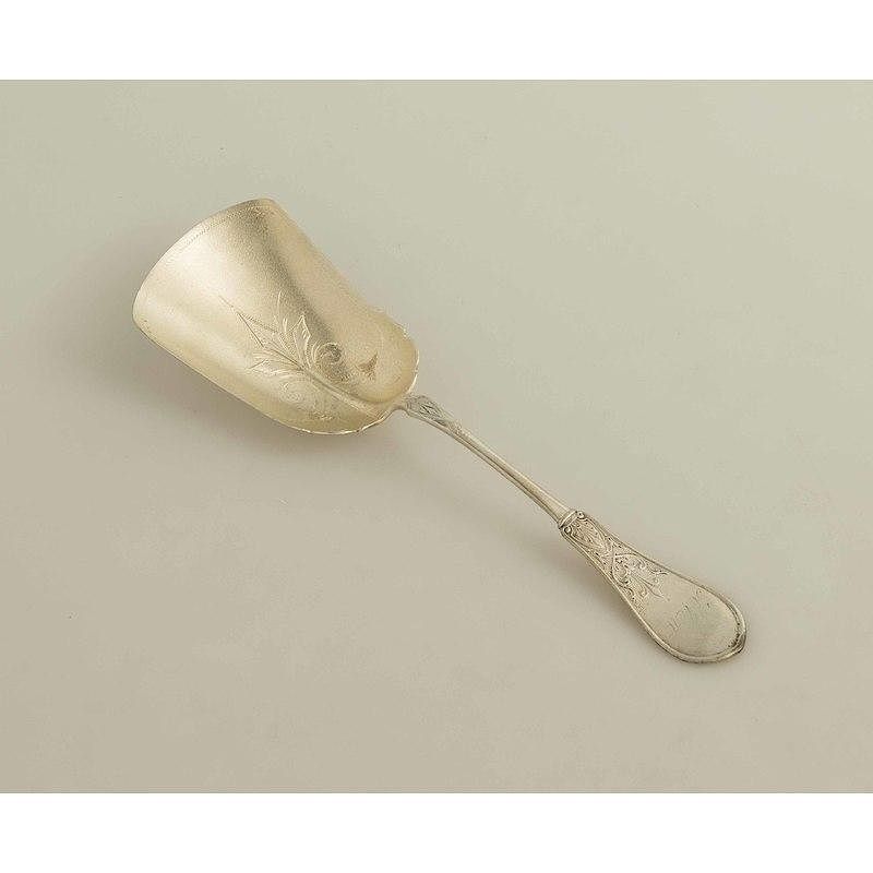 Appraisal: Coin Silver Serving Shovel M M Fredrick Gilt washed coin