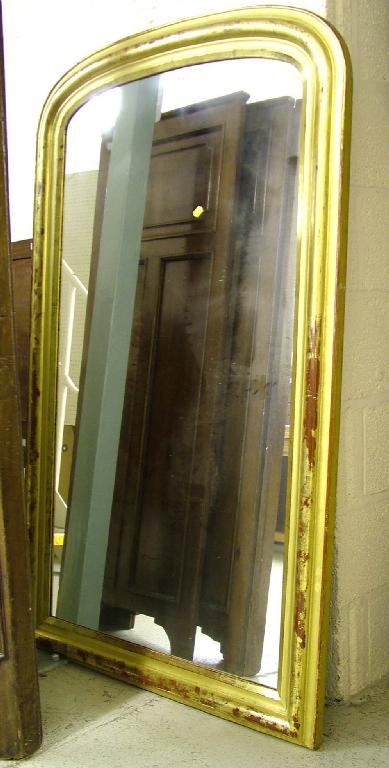 Appraisal: Victorian gilt frame arch top overmantel mirror x