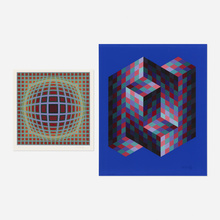 Appraisal: Victor Vasarely TITAN B - TWO WORKS screenprint in colors