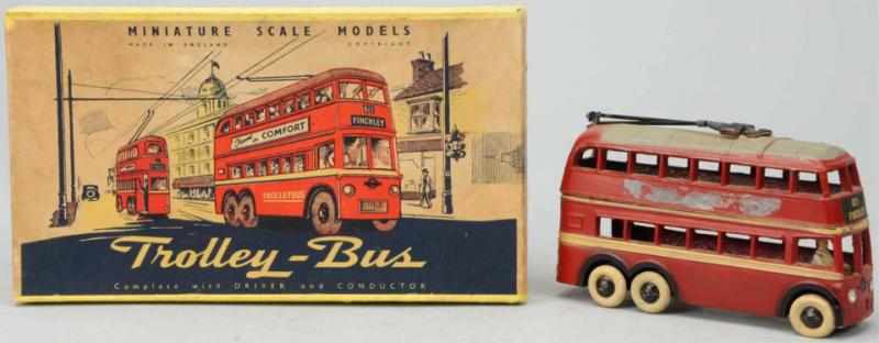 Appraisal: Diecast Miniature-Scale Model Toy Trolley Bus English Scarce item White