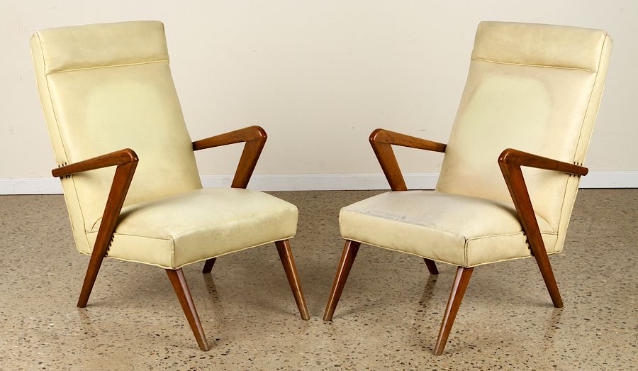 Appraisal: PAIR MID CENTURY MODERN ARM CHAIRS KAGAN A pair of