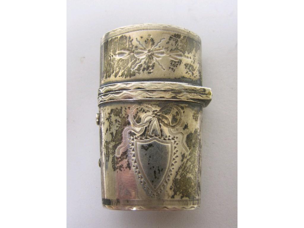 Appraisal: A George III small Box with classical engraving and vacant