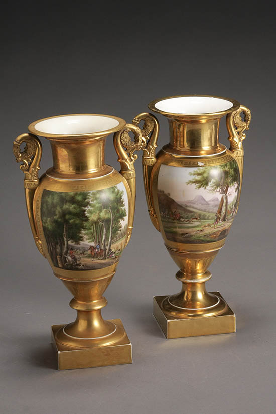 Appraisal: Lot Property from a Local Trust Pair of Paris Porcelain