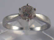 Appraisal: An carat white gold diamond solitaire ring the round brilliant