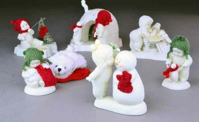 Appraisal: SNOWBABIES - BISQUE PORCELAIN FIGURINESIncluding 'Babies First Steps' '' 'Meet