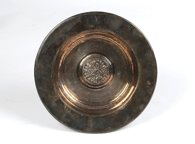 Appraisal: A SILVER PLATED COPPER ARTS AND CRAFTS DISH with a