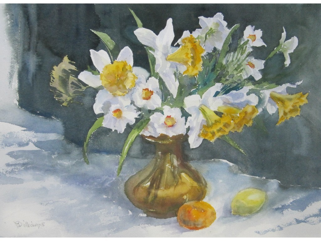 Appraisal: BARBARA WILLIAMS Watercolour 'Daffodils and Narcissi' signed