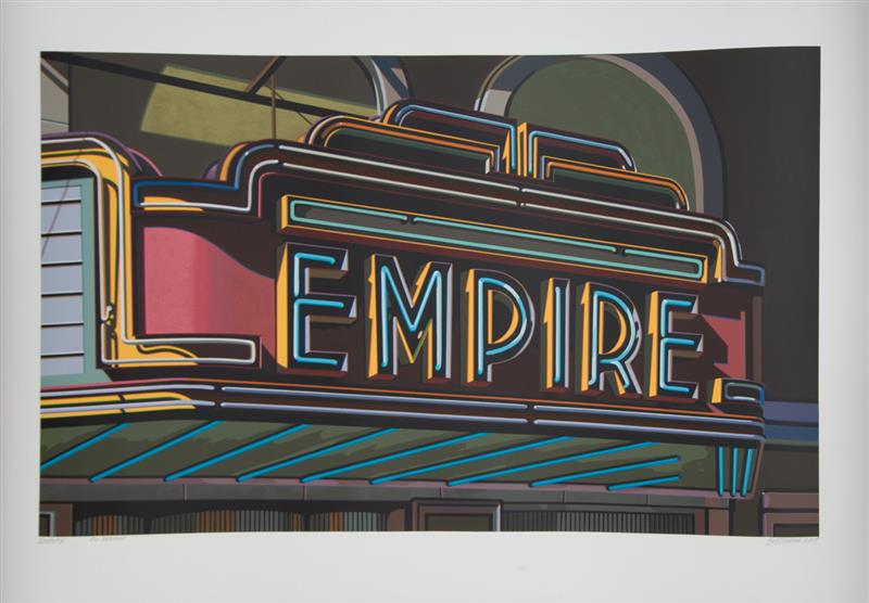 Appraisal: ROBERT COTTINGHAM EMPIRE FOR NEW YORK FILM FESTIVAL Screenprint in