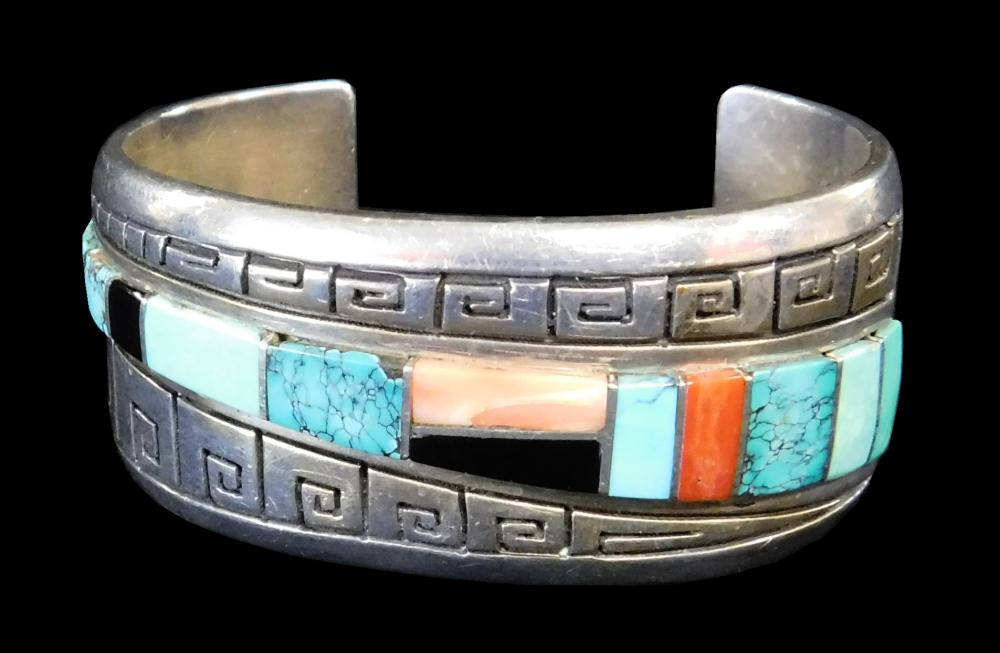 Appraisal: Navajo sterling cuff bracelet by Alvin Lula Begay late th