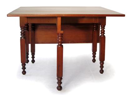 Appraisal: late Federal cherry drop-leaf dining table th century