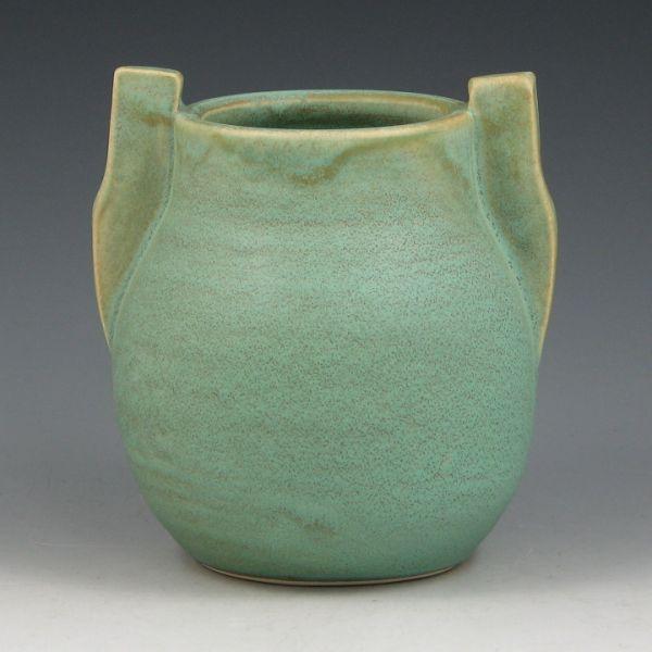 Appraisal: Seiz Pottery matte green Arts Crafts Earthenware vase from with