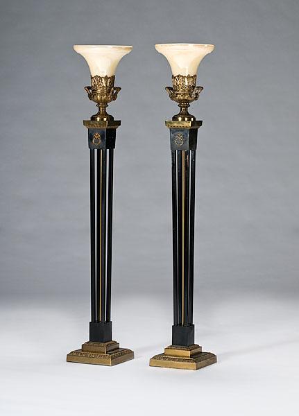 Appraisal: PAIR OF STANDING TORCHIERES first half th century in the