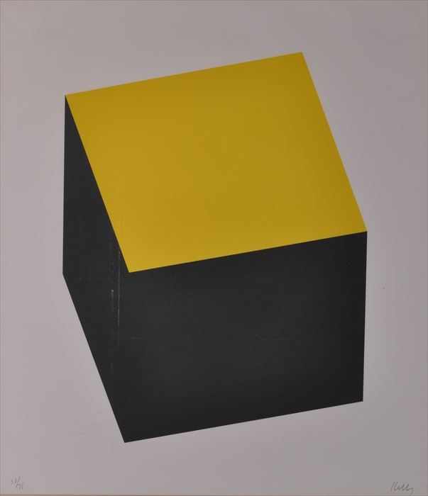 Appraisal: ELLSWORTH KELLY b YELLOW BLACK Lithograph in colors x in