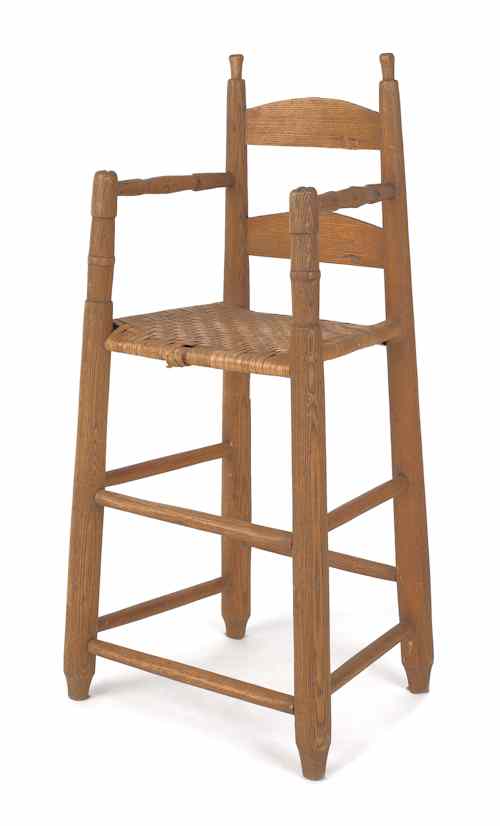 Appraisal: Hickory child's highchair th c possibly North Carolina h