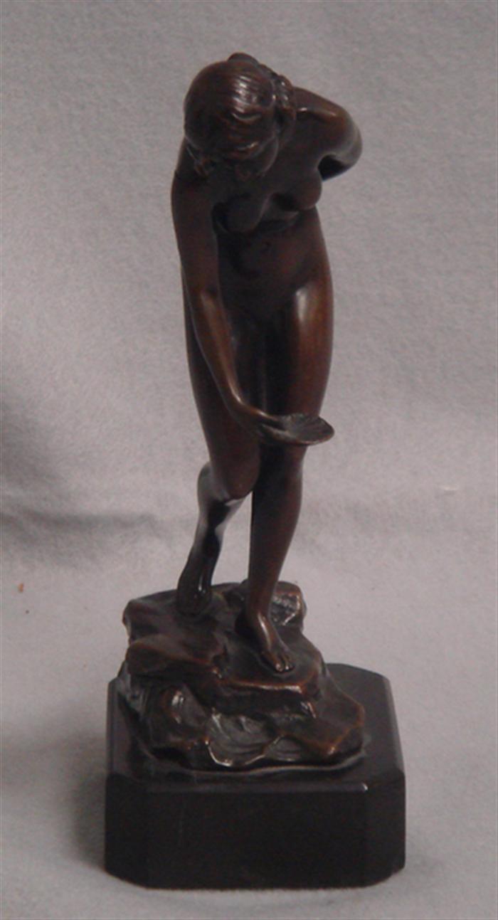 Appraisal: L Eisenberger early th c bronze figurine nude woman on