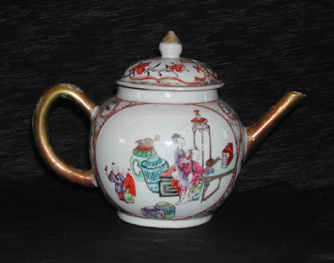 Appraisal: Chinese Export Famille Rose Porcelain Spherical Teapot third quarter th