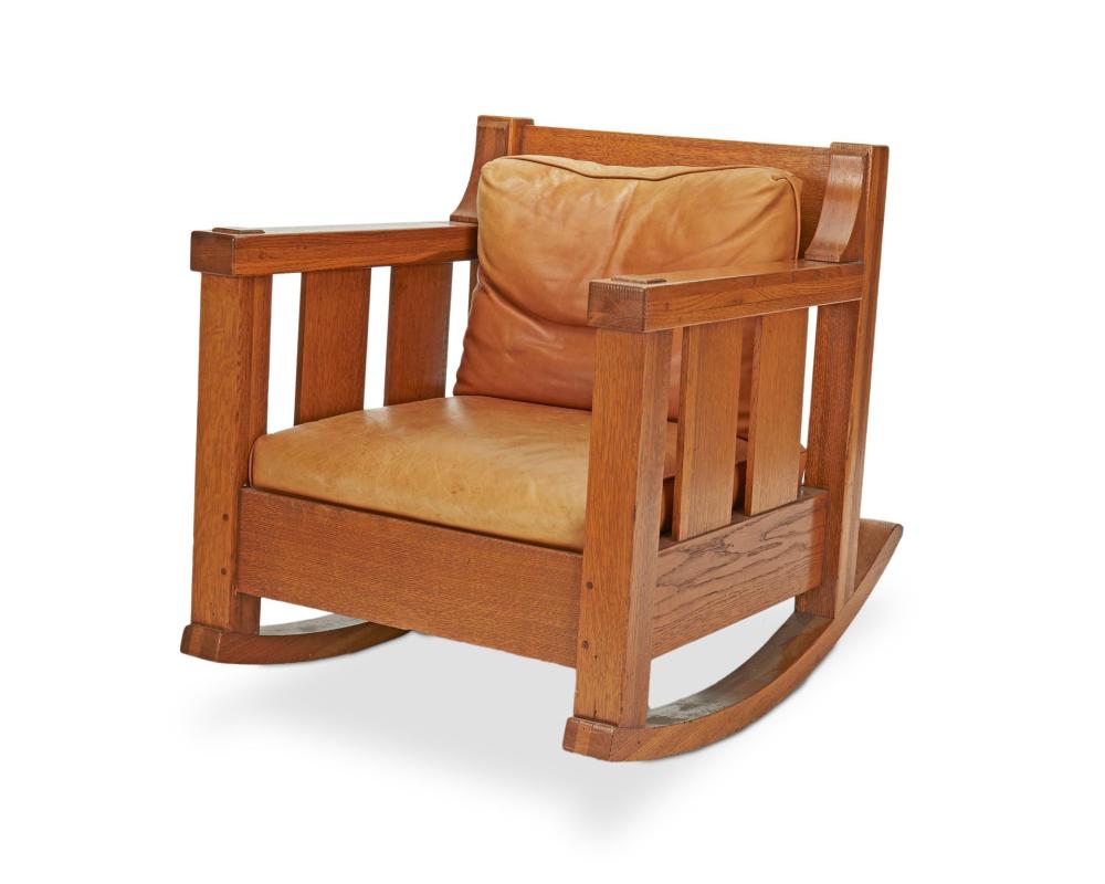 Appraisal: A Lifetime Furniture Co Arts and Crafts rocking chair no