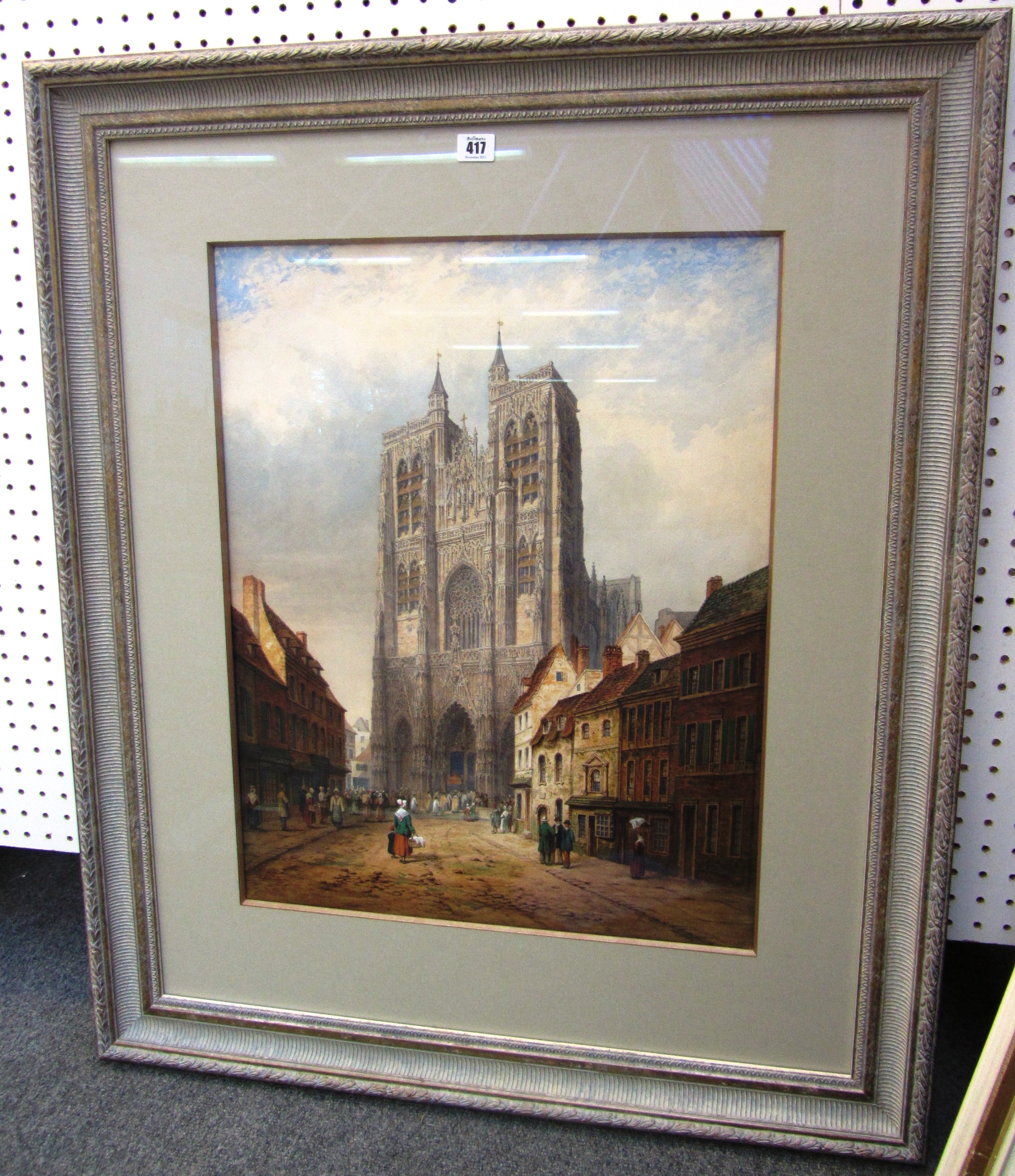 Appraisal: Thomas Colman Dibdin - Abbeville Cathedral watercolour signed inscribed and