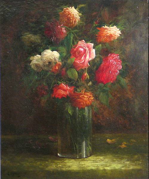 Appraisal: E H mery th Century A still life of roses