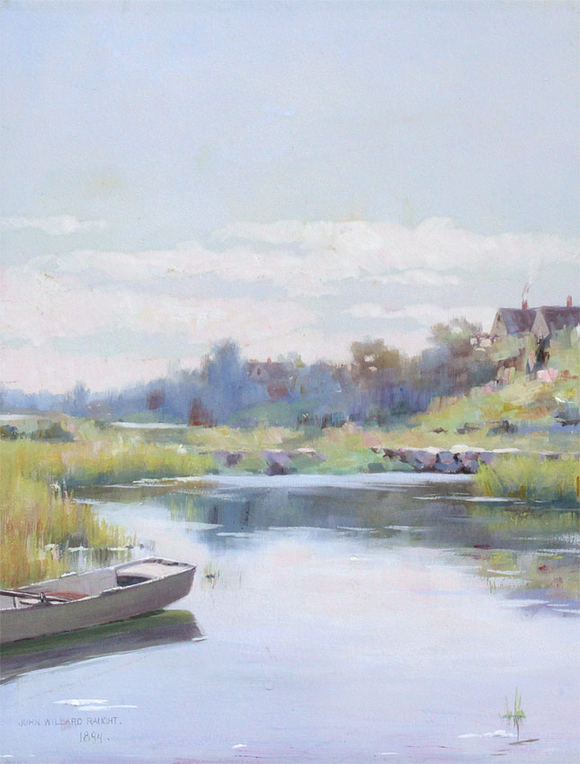 Appraisal: RAUGHT John Willard American - ''Peaceful Stream'' Gouache Sight size