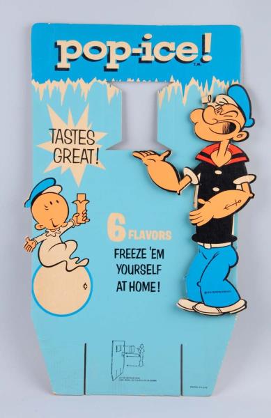 Appraisal: Cardboard Popeye Pop - Ice Store Display Sign Shows Popeye