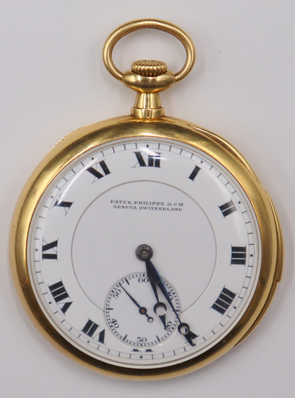 Appraisal: JEWELRY PATEK PHILIPPE KT GOLD OPEN FACED Minute Repeater Pocket