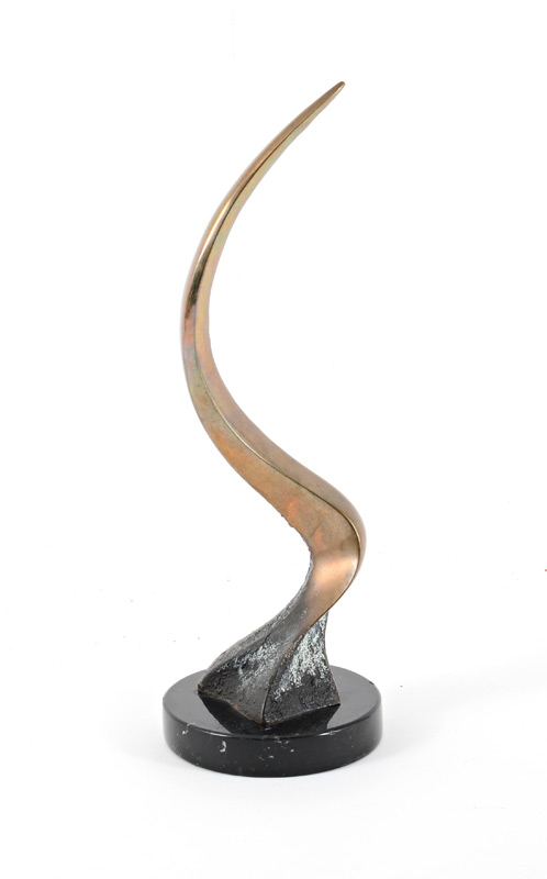 Appraisal: BENNETT Tom American - Horn Abstract Form Bronze '' h