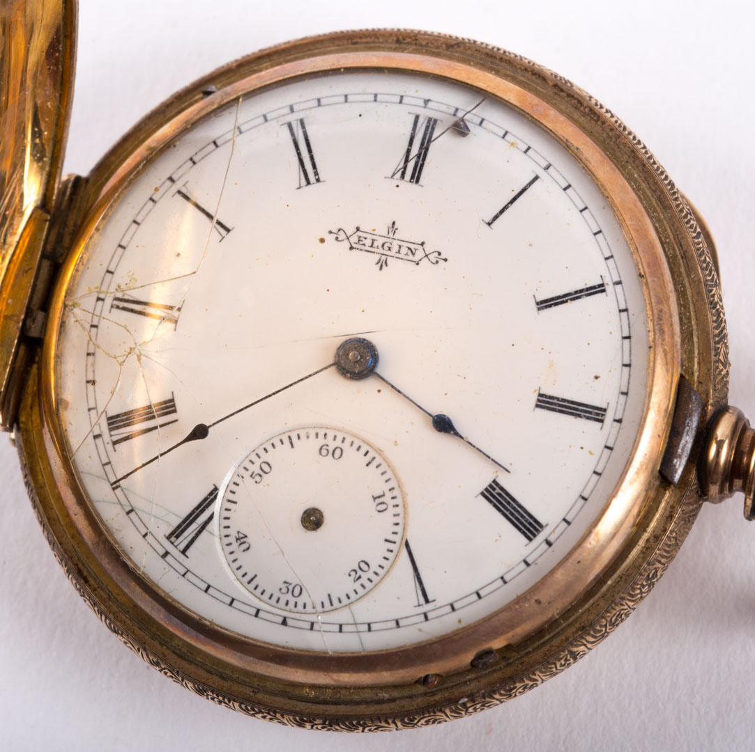 Appraisal: An Elgin Pocketwatch K hunting case size with an enamel