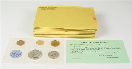 Appraisal: Ten Proof Sets sets sets and All in mint issued