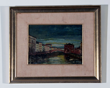 Appraisal: Italian School th Century Scene on the Arno River Florence