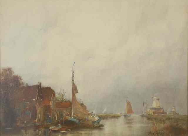 Appraisal: John Ernest Aitken - 'Autumn in Holland' signed watercolour x