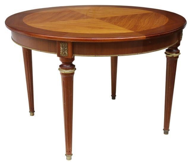 Appraisal: French Louis XVI style rosewood dining table th c having